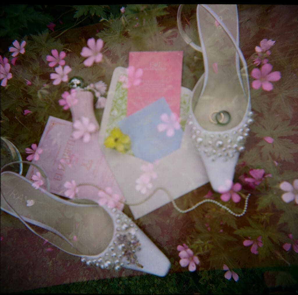 Wedding Invitation Suite in Details Photo with other wedding accessories. Photography by Anna Craig